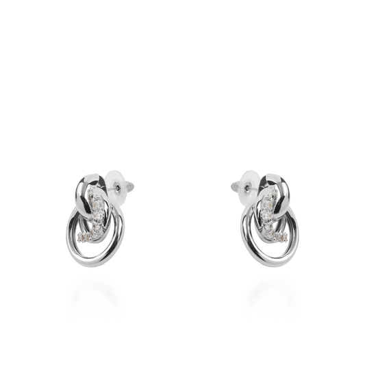 Σκουλαρίκια καρφωτά με ζιργκόν Mar and Mar Thelia