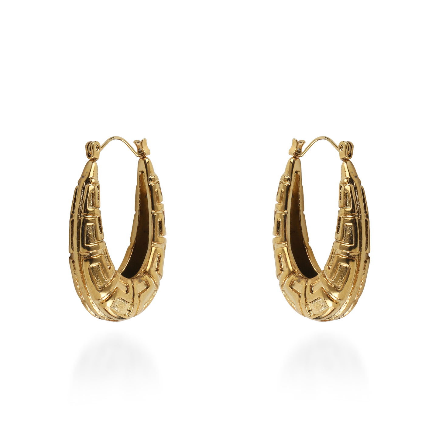 Σκουλαρίκια κρίκοι με μαίανδρο Mar and Mar Miory από ανοξείδωτο ατσάλι