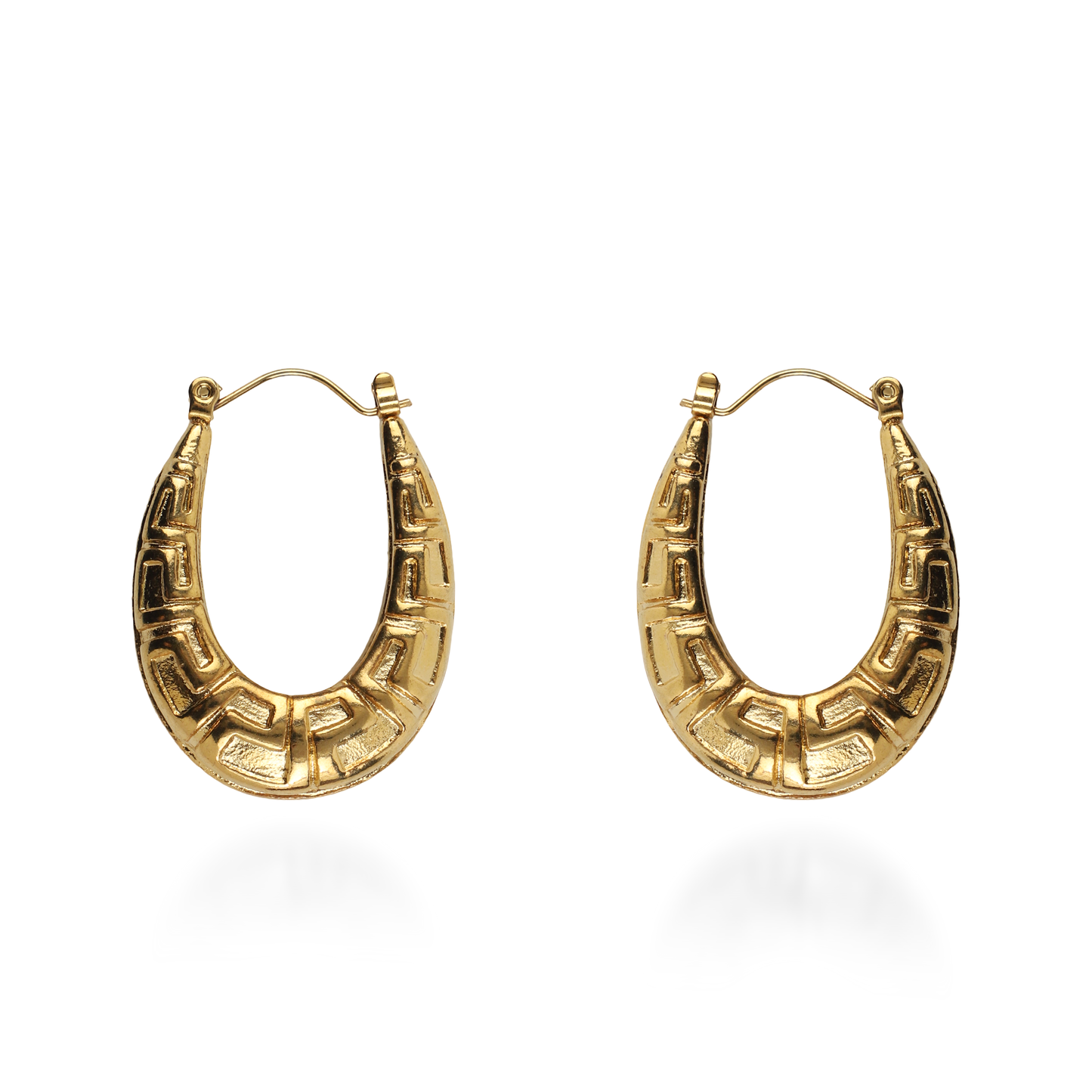 Σκουλαρίκια κρίκοι με μαίανδρο Mar and Mar Miory από ανοξείδωτο ατσάλι