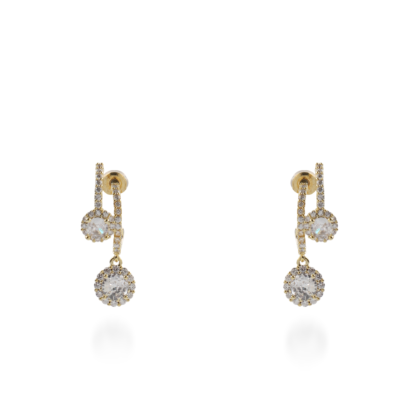 Σκουλαρίκια κρεμαστά με ζιργκόν Mar and Mar Deline