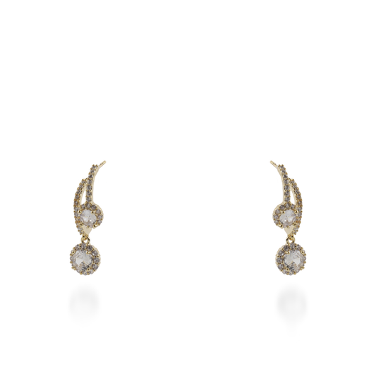 Σκουλαρίκια κρεμαστά με ζιργκόν Mar and Mar Deline