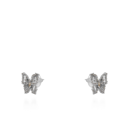 Σκουλαρίκια καρφωτά πεταλούδες με ζιργκόν Mar and Mar Cirelia (Silver)