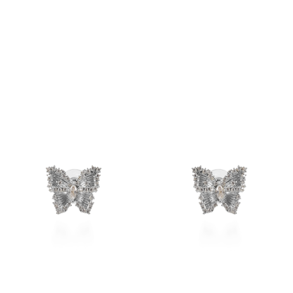 Σκουλαρίκια καρφωτά πεταλούδες με ζιργκόν Mar and Mar Cirelia (Silver)