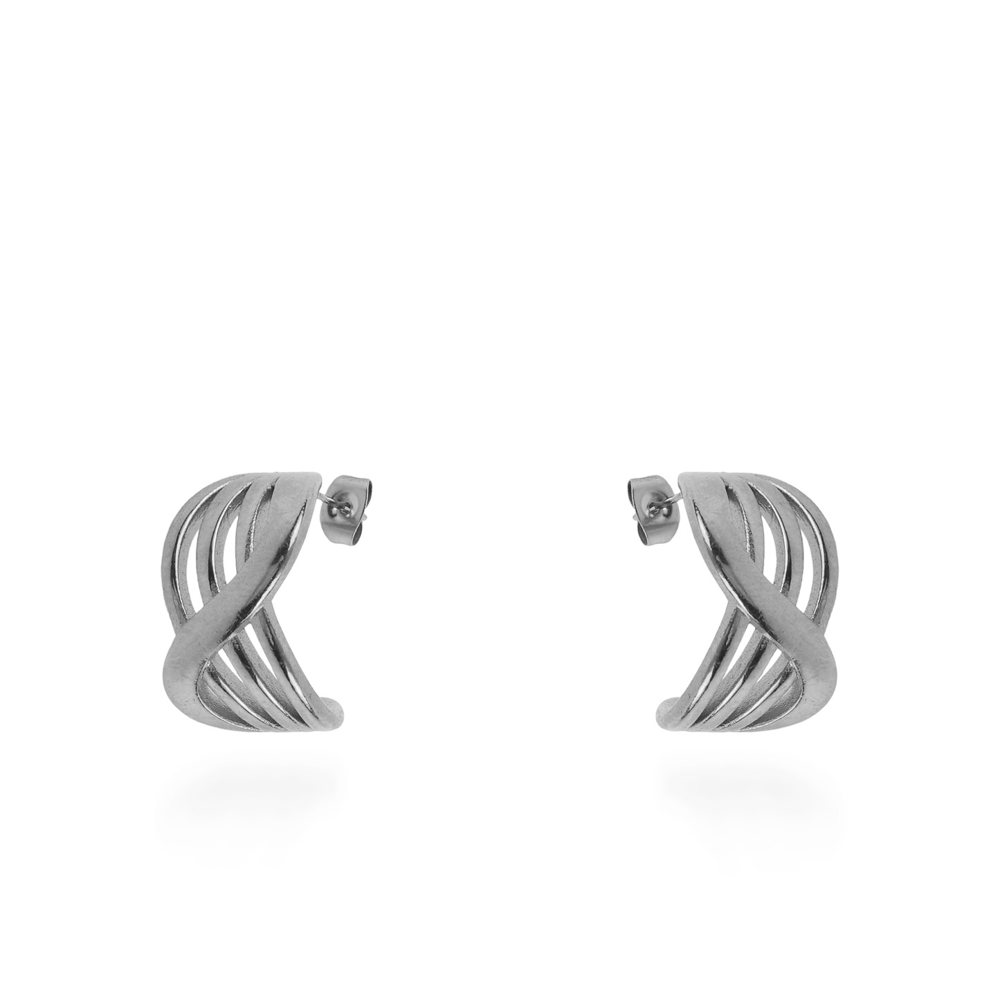 Σκουλαρίκια καρφωτά Mar and Mar Olisse (Silver) από ανοξείδωτο ατσάλι