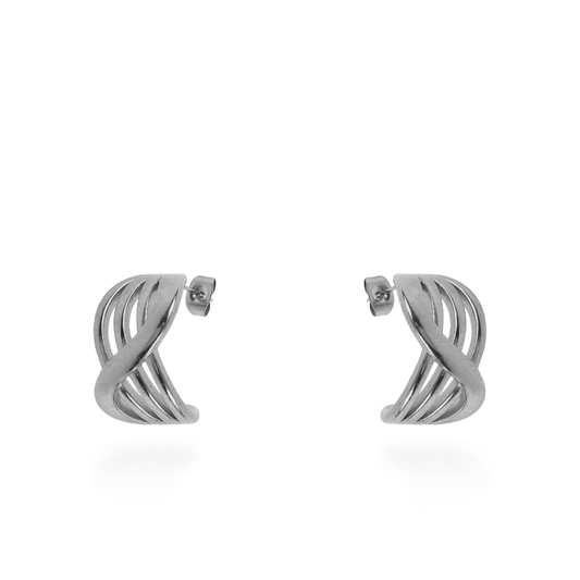 Σκουλαρίκια καρφωτά Mar and Mar Olisse (Silver) από ανοξείδωτο ατσάλι