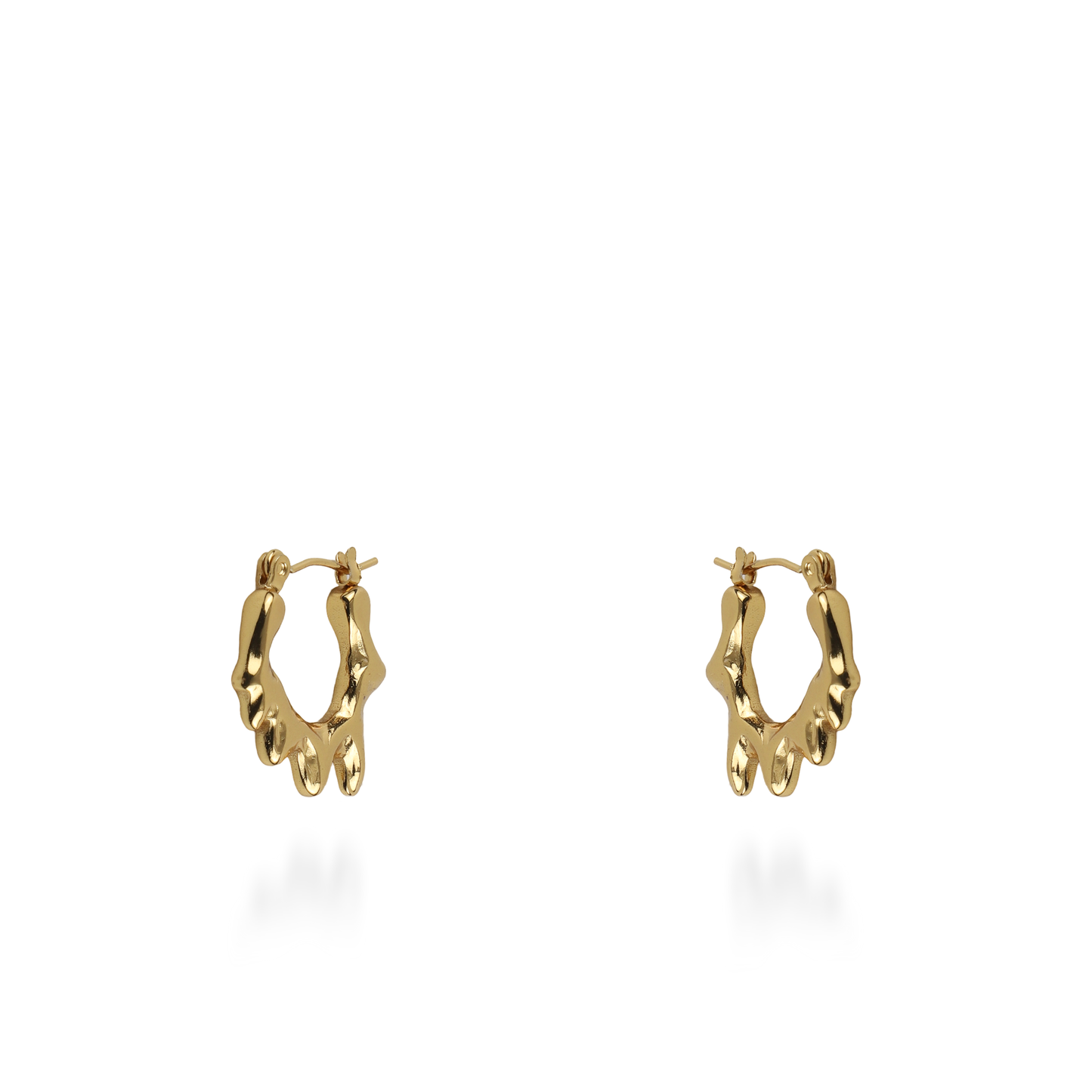 Σκουλαρίκια κρίκοι Mar and Mar Melted από ανοξείδωτο ατσάλι