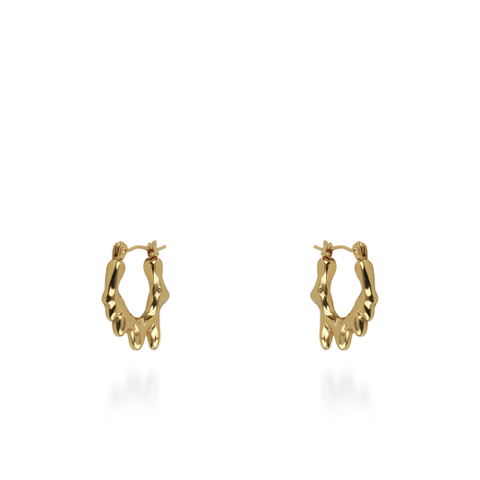 Σκουλαρίκια κρίκοι Mar and Mar Melted από ανοξείδωτο ατσάλι