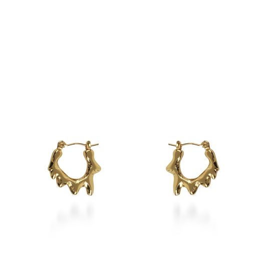 Σκουλαρίκια κρίκοι Mar and Mar Melted από ανοξείδωτο ατσάλι