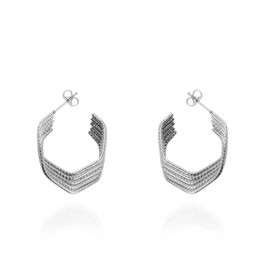 Σκουλαρίκια κρίκοι Mar and Mar Lysithea (Silver)