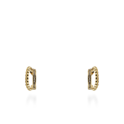 Σκουλαρίκια κρίκοι με ζιργκόν Mar and Mar Nelia από ανοξείδωτο ατσάλι