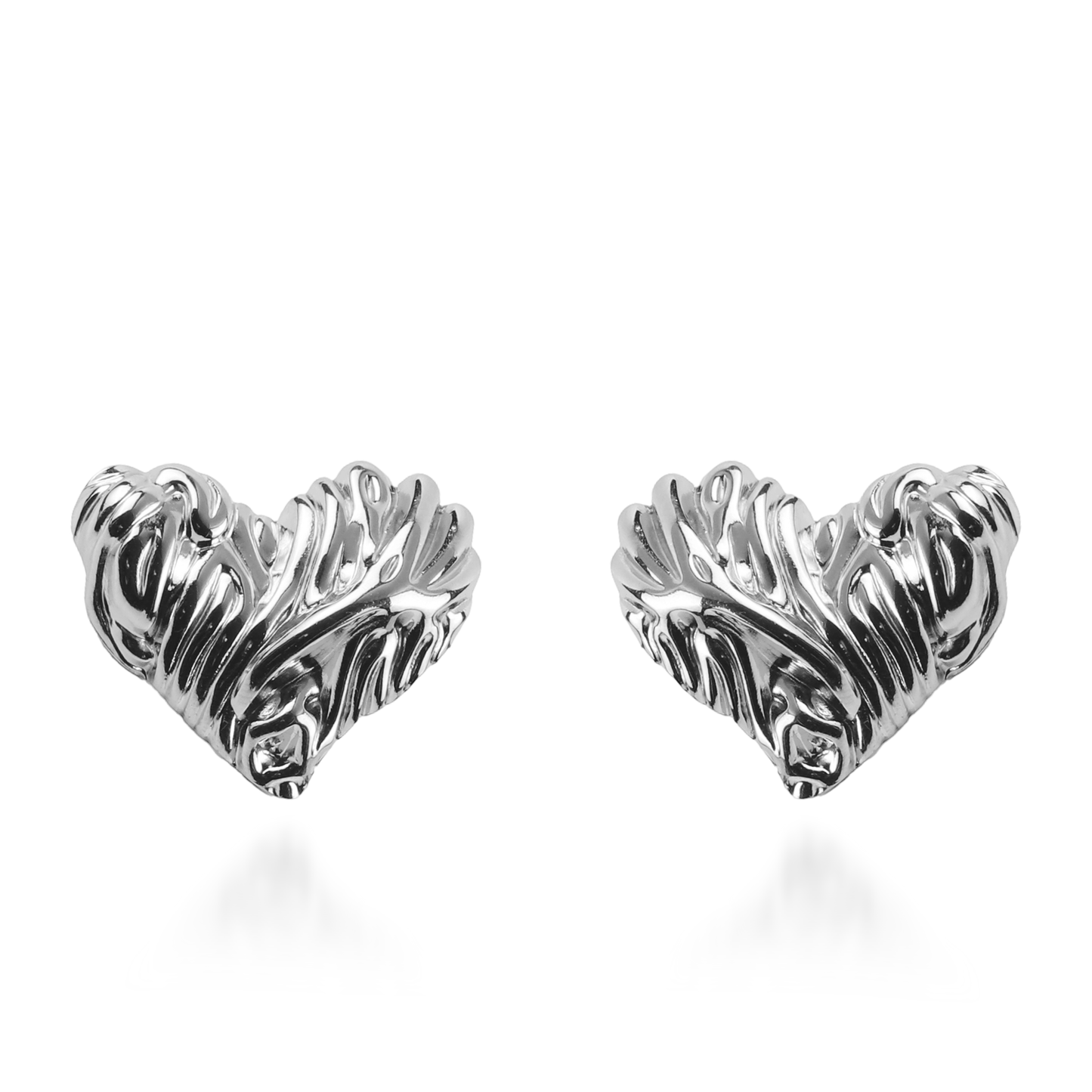 Σκουλαρίκια καρφωτά καρδιές Mar and Mar Kalanthe από ανοξείδωτο ατσάλι