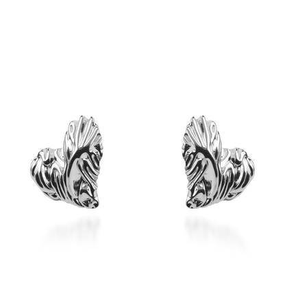 Σκουλαρίκια καρφωτά καρδιές Mar and Mar Kalanthe από ανοξείδωτο ατσάλι