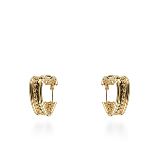 Σκουλαρίκια κρίκοι καρδιές Mar and Mar Amora από ανοξείδωτο ατσάλι