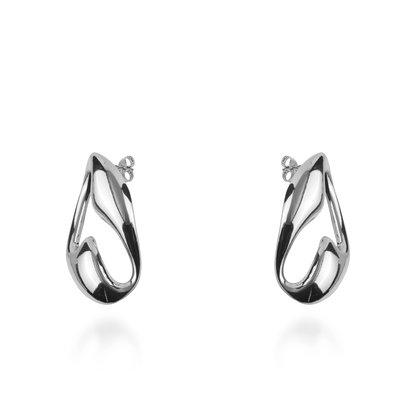 Σκουλαρίκια καρφωτά Mar and Mar Eliany (Silver) από ανοξείδωτο ατσάλι