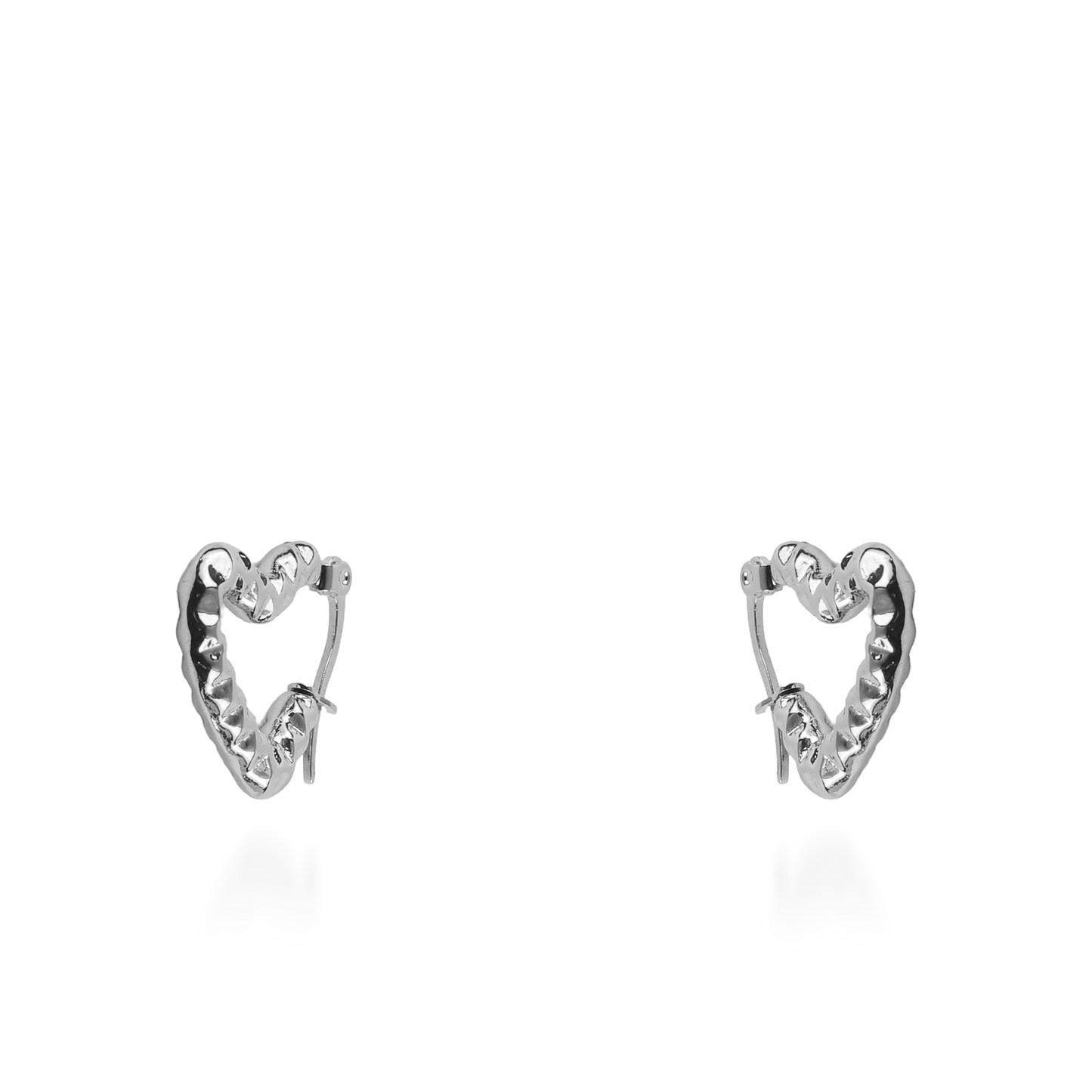 Σκουλαρίκια κρίκοι καρδιές Mar and Mar Amary από ανοξείδωτο ατσάλι