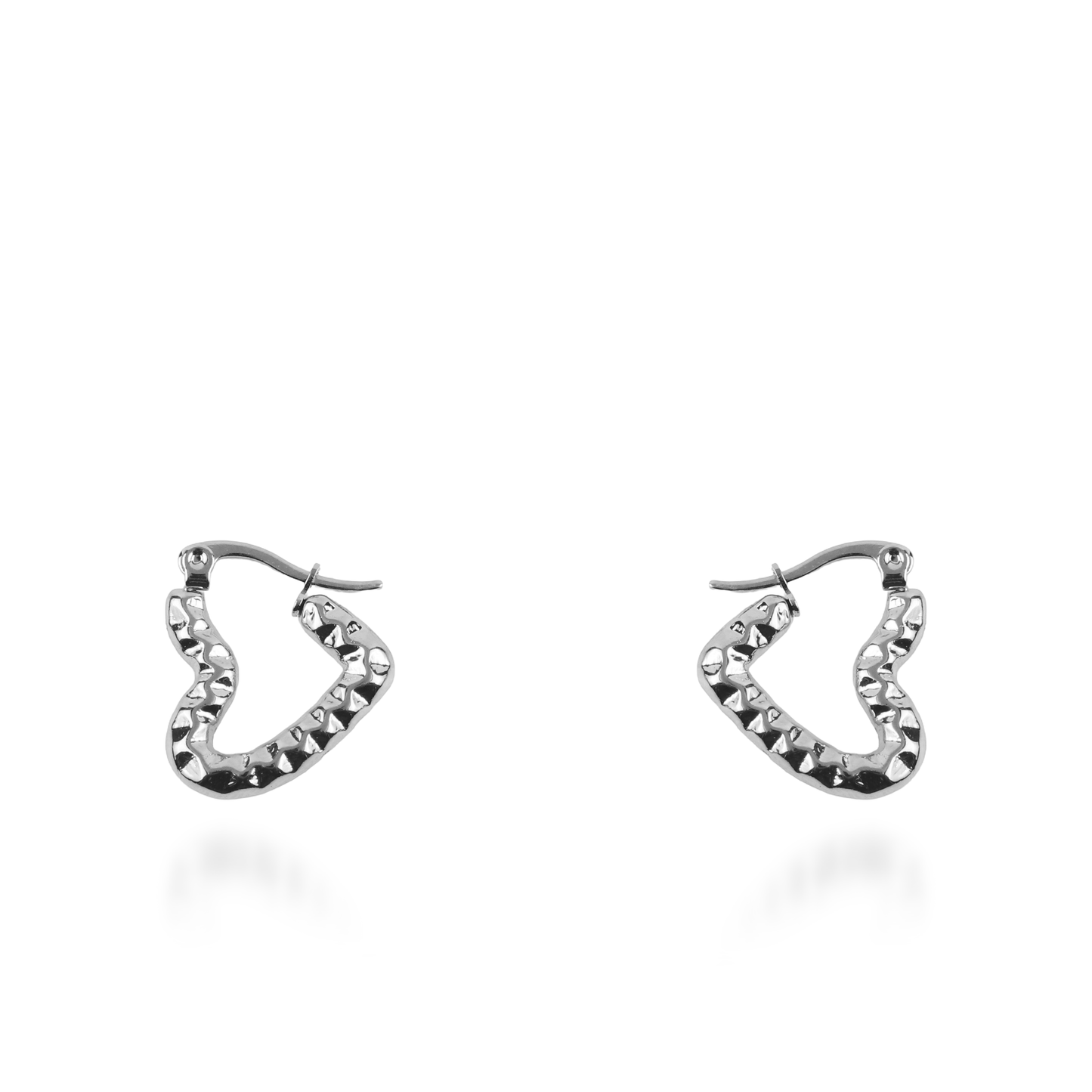 Σκουλαρίκια κρίκοι καρδιές Mar and Mar Amary από ανοξείδωτο ατσάλι