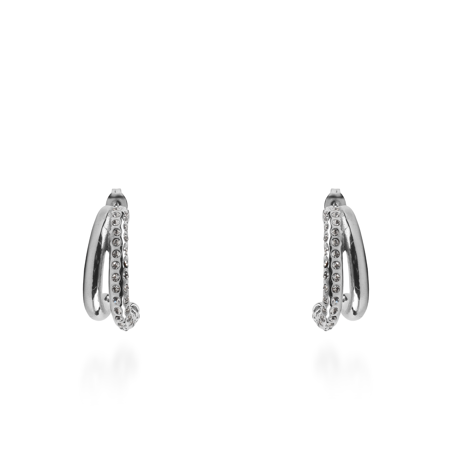 Σκουλαρίκια καρφωτά με ζιργκόν Mar and Mar Phaedra από ανοξείδωτο ατσάλι