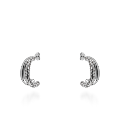 Σκουλαρίκια καρφωτά με ζιργκόν Mar and Mar Phaedra από ανοξείδωτο ατσάλι