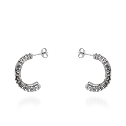 Σκουλαρίκια καρφωτά με ζιργκόν Mar and Mar Phaedra από ανοξείδωτο ατσάλι