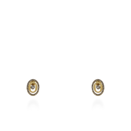 Σκουλαρίκια καρφωτά με ζιργκόν Mar and Mar Arine από ανοξείδωτο ατσάλι