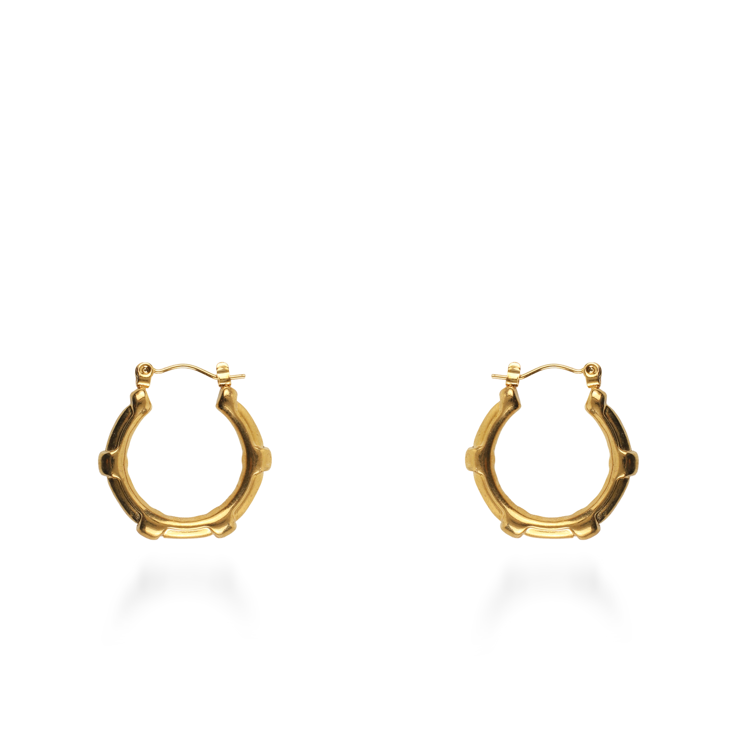 Σκουλαρίκια κρίκοι Mar and Mar Bamboo από ανοξείδωτο ατσάλι