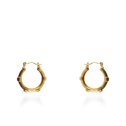 Σκουλαρίκια κρίκοι Mar and Mar Bamboo από ανοξείδωτο ατσάλι