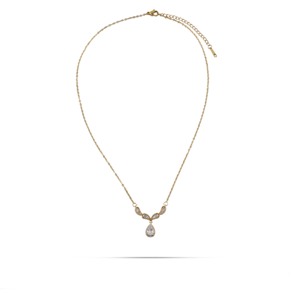 Κολιέ με πέτρες ζιργκόν Mar and Mar Lyrsia από ανοξείδωτο ατσάλι