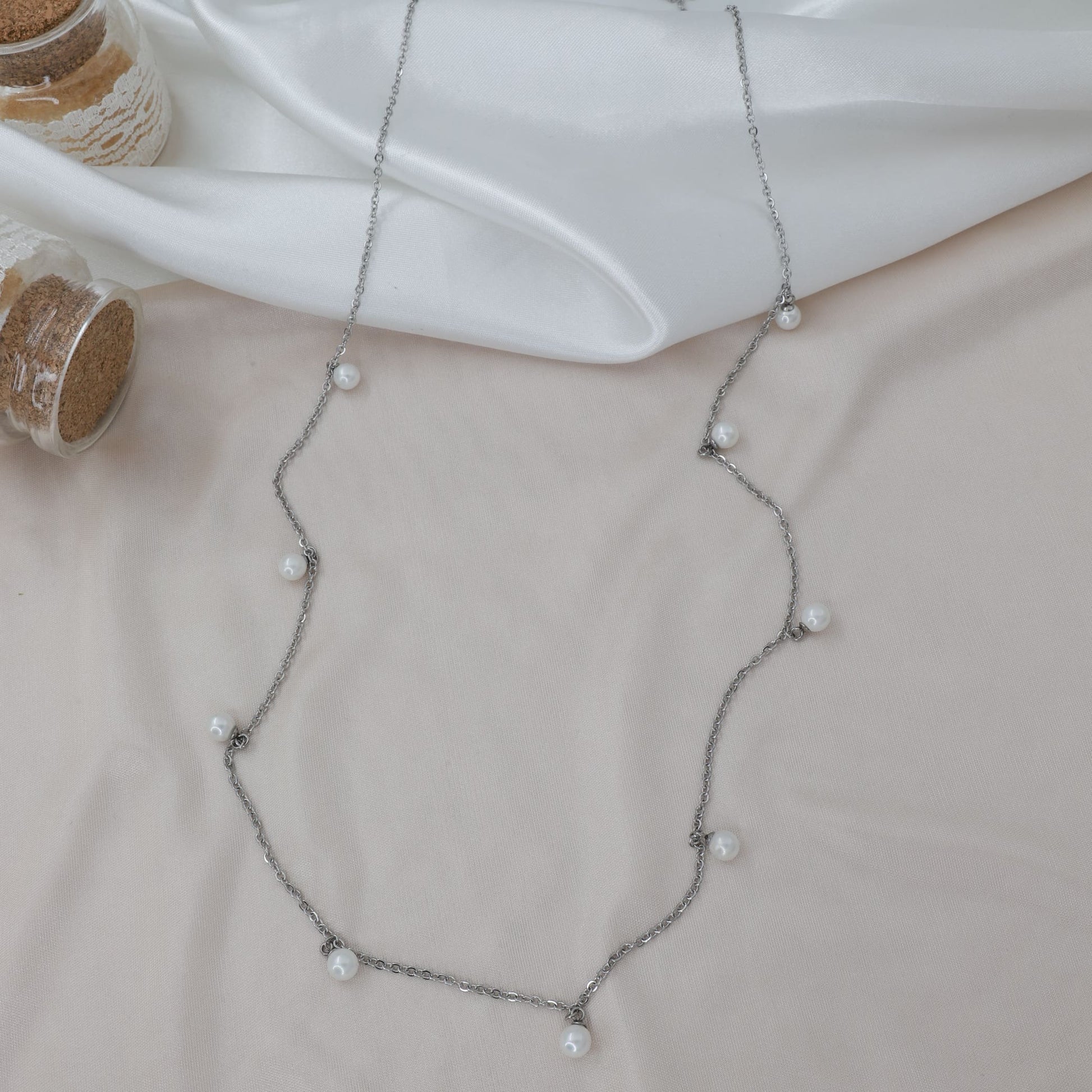 Aλυσίδα κοιλιάς/μέσης με πέρλες Mar & Mar Ariela Belly Chain από ανοξείδωτο ατσάλι