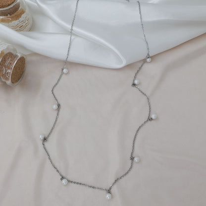 Aλυσίδα κοιλιάς/μέσης με πέρλες Mar & Mar Ariela Belly Chain από ανοξείδωτο ατσάλι