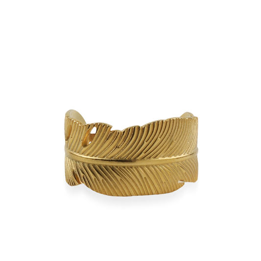 Γυναικείο δαχτυλίδι Mar and Mar Feather από ανοξείδωτο ατσάλι