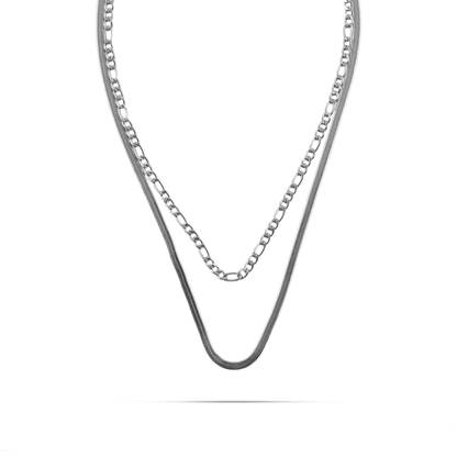 Κολιέ με διπλή αλυσίδα Mar and Mar Seclia από ανοξείδωτο ατσάλι