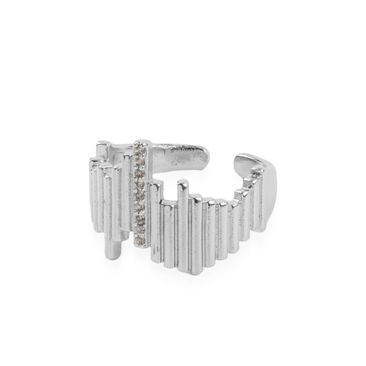 Γυναικείο δαχτυλίδι με πέτρες ζιργκόν Mar and Mar Kymen (Silver)