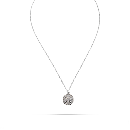 Κολιέ με πέτρες ζιργκόν Mar and Mar Polaris από ανοξείδωτο ατσάλι