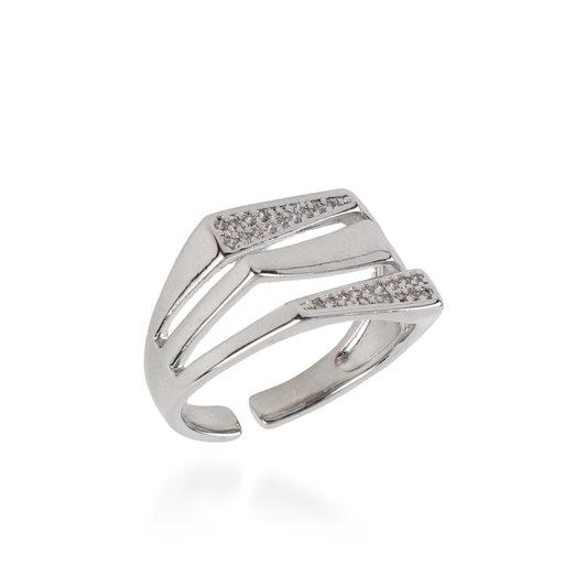 Γυναικείο δαχτυλίδι με πέτρες ζιργκόν Mar and Mar Arcicia από ανοξείδωτο ατσάλι