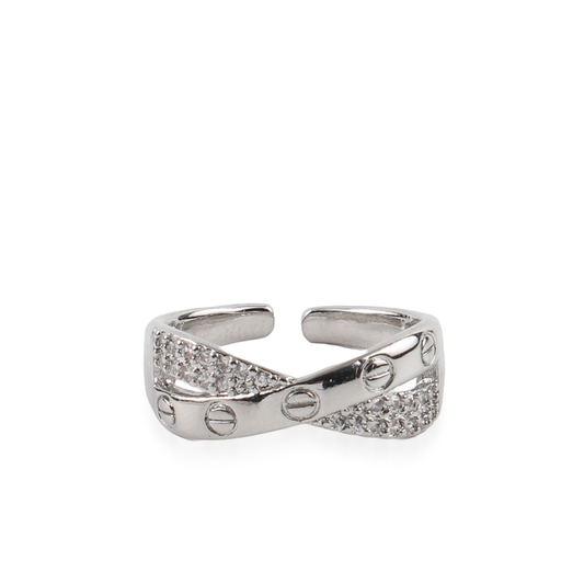 Γυναικείο δαχτυλίδι με πέτρες ζιργκόν Mar and Mar Cross-Bolt