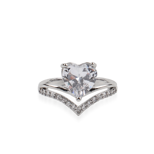 Γυναικείο δαχτυλίδι με πέτρες ζιργκόν Mar and Mar Amora Heart