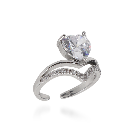 Γυναικείο δαχτυλίδι με πέτρες ζιργκόν Mar and Mar Amora Heart