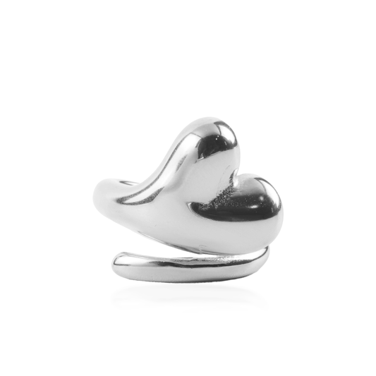 Γυναικείο δαχτυλίδι Mar and Mar Louisa heart silver από ανοξείδωτο ατσάλι