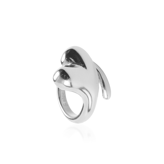 Γυναικείο δαχτυλίδι Mar and Mar Louisa heart silver από ανοξείδωτο ατσάλι