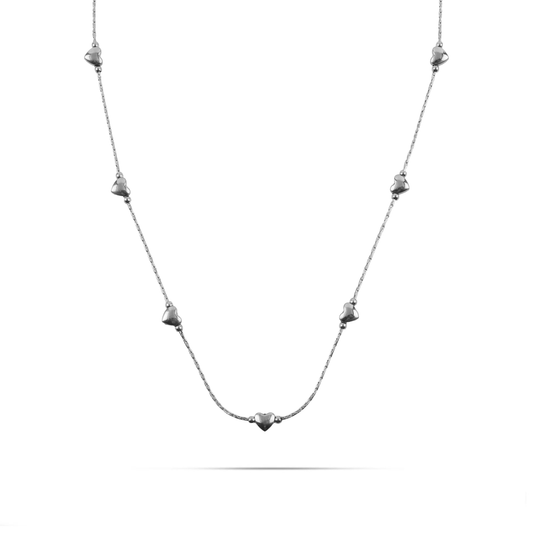 Κολιέ με καρδιές ζιργκόν Mar and Mar Amircy από ανοξείδωτο ατσάλι