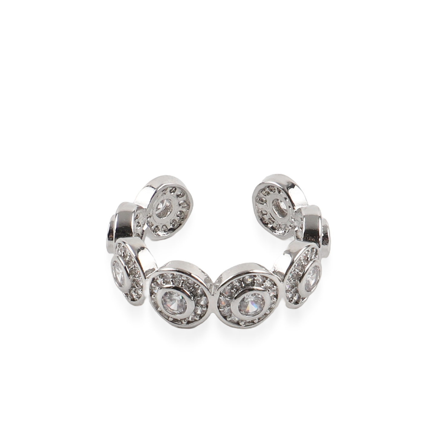 Γυναικείο δαχτυλίδι με πέτρες ζιργκόν Fandy (Silver)