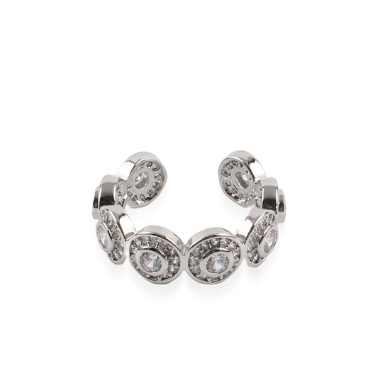 Γυναικείο δαχτυλίδι με πέτρες ζιργκόν Fandy (Silver)