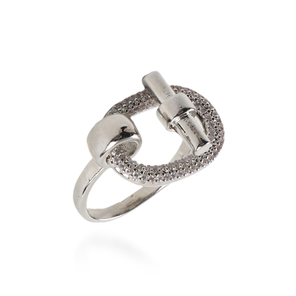 Γυναικείο δαχτυλίδι με πέτρες ζιργκόν Linka (Silver)
