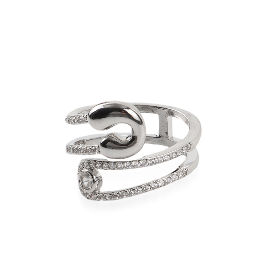 Γυναικείο δαχτυλίδι με πέτρες ζιργκόν Pin Sparkle II (Silver)