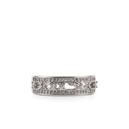 Γυναικείο δαχτυλίδι με πέτρες ζιργκόν Arcinia (Silver)