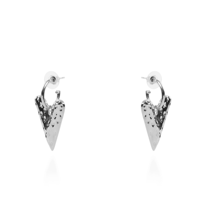 Σκουλαρίκια κρεμαστά με καρδιές Mar and Mar Lovilla (Silver) από ανοξείδωτο ατσάλι