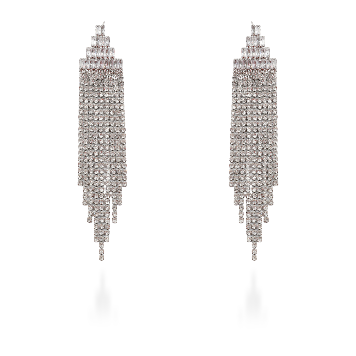 Σκουλαρίκια κρεμαστά με ζιργκόν Mar and Mar Stellar (Silver)