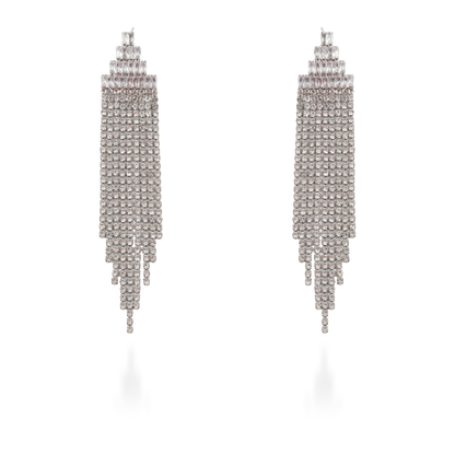 Σκουλαρίκια κρεμαστά με ζιργκόν Mar and Mar Stellar (Silver)