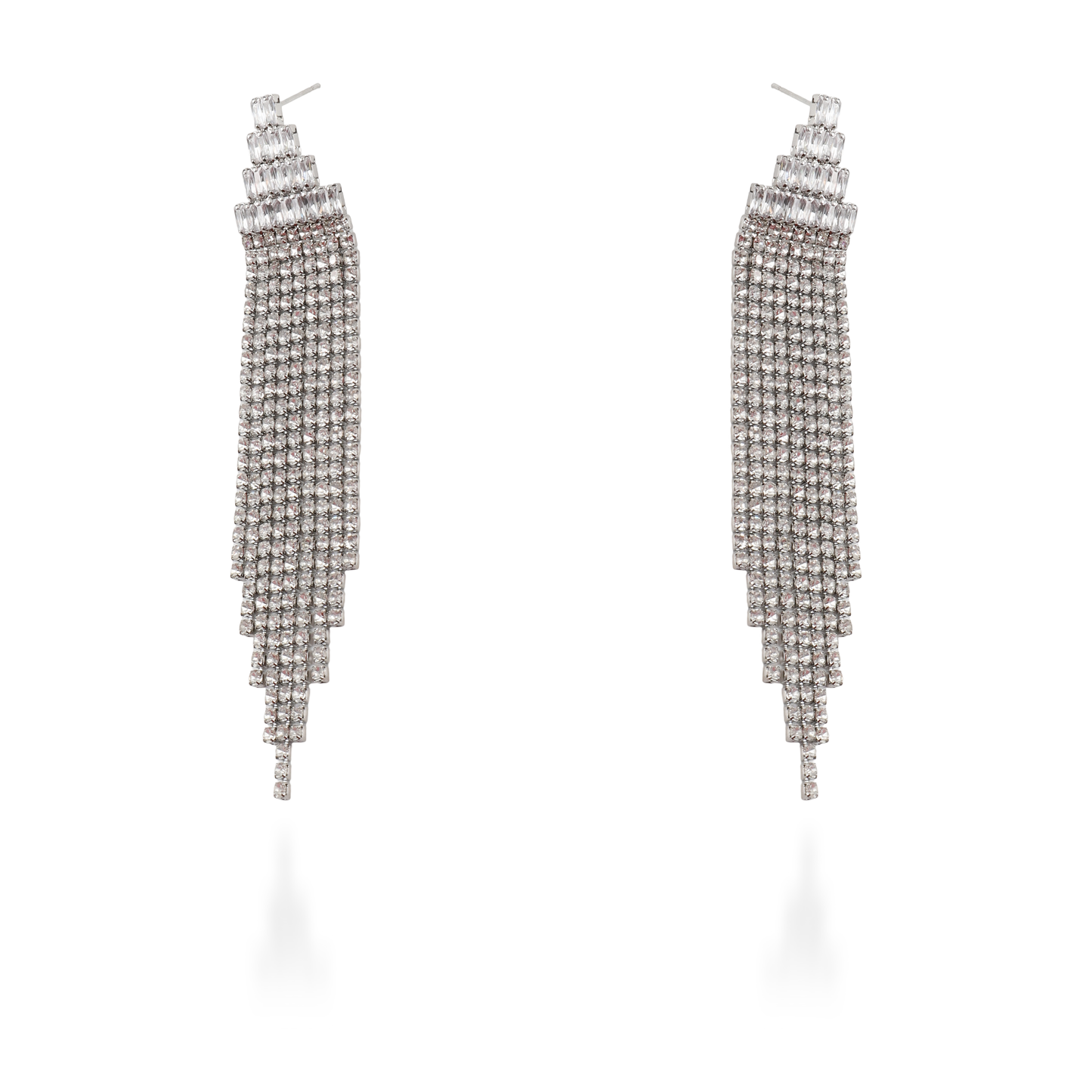 Σκουλαρίκια κρεμαστά με ζιργκόν Mar and Mar Stellar (Silver)