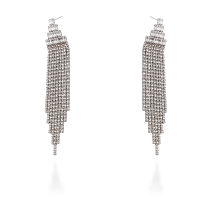 Σκουλαρίκια κρεμαστά με ζιργκόν Mar and Mar Stellar (Silver)